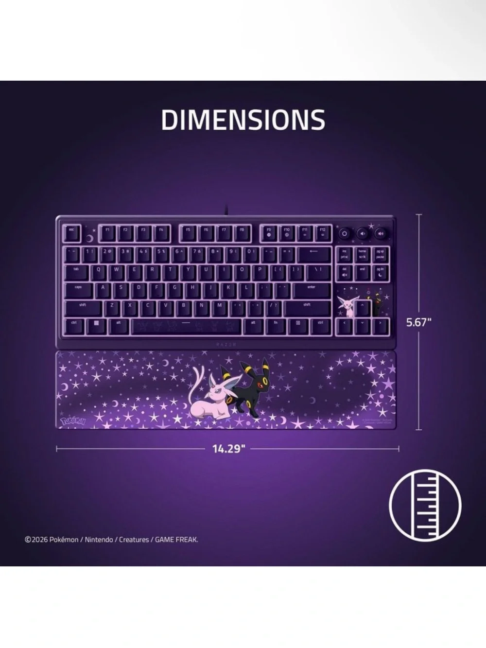 Razer Ornata V3 Tenkeyless Espeon Umbreon Edition